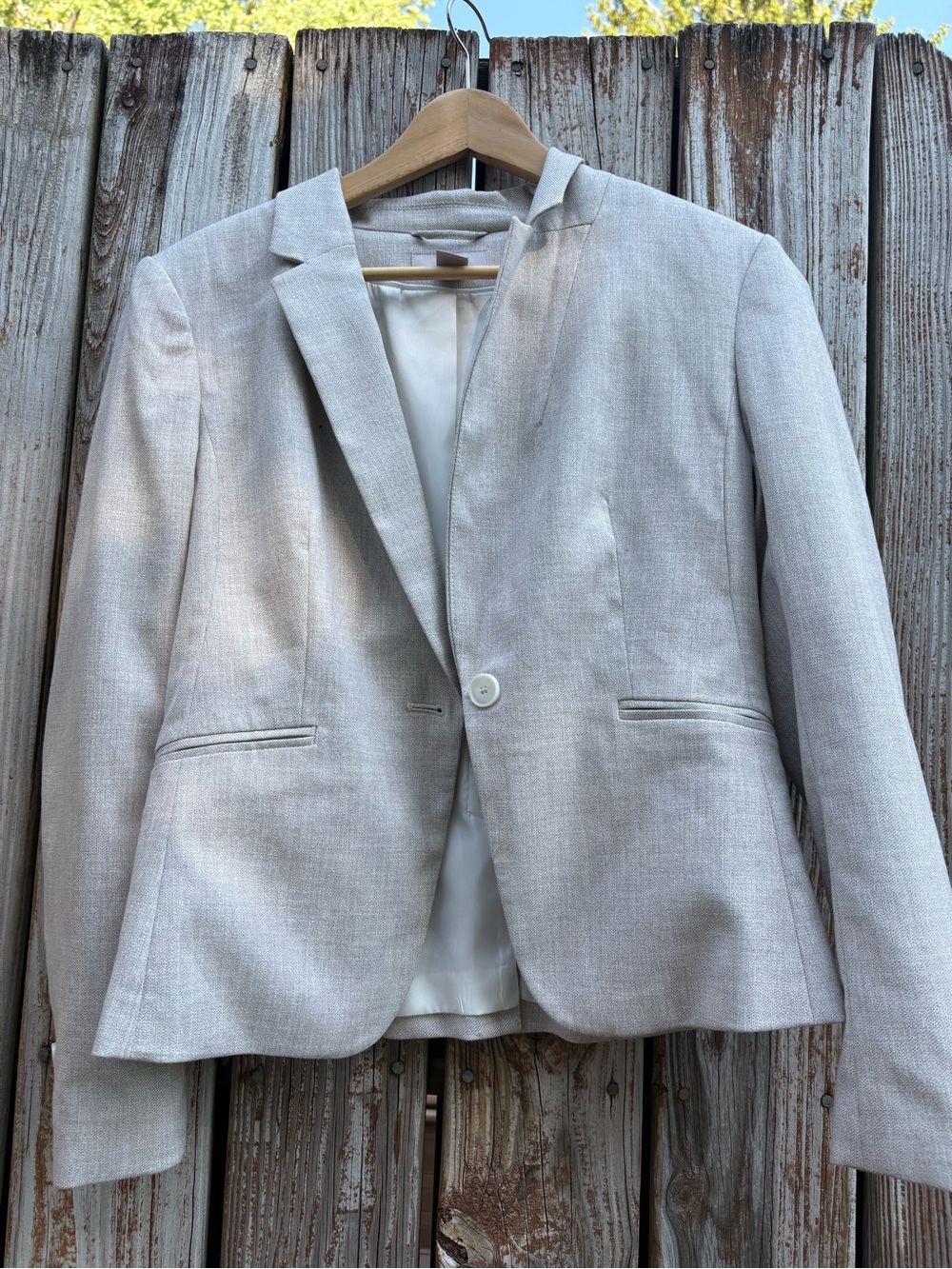 H&M Light Beige Single-Button Blazer